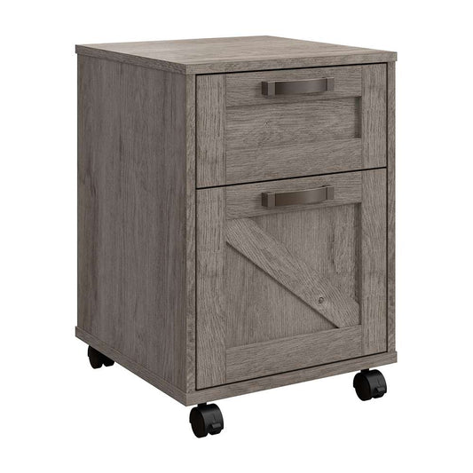Bush Furniture - Cottage Grove 16W 2 Drawer Mobile Pedestal in Restored Gray - CGF116RTG-03 veiw 1
