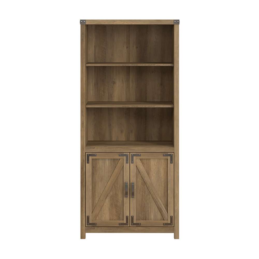 Bush Furniture - Cottage Grove 5 Shelf Bookcase in Reclaimed Pine - CGB132RCP-03 veiw 2