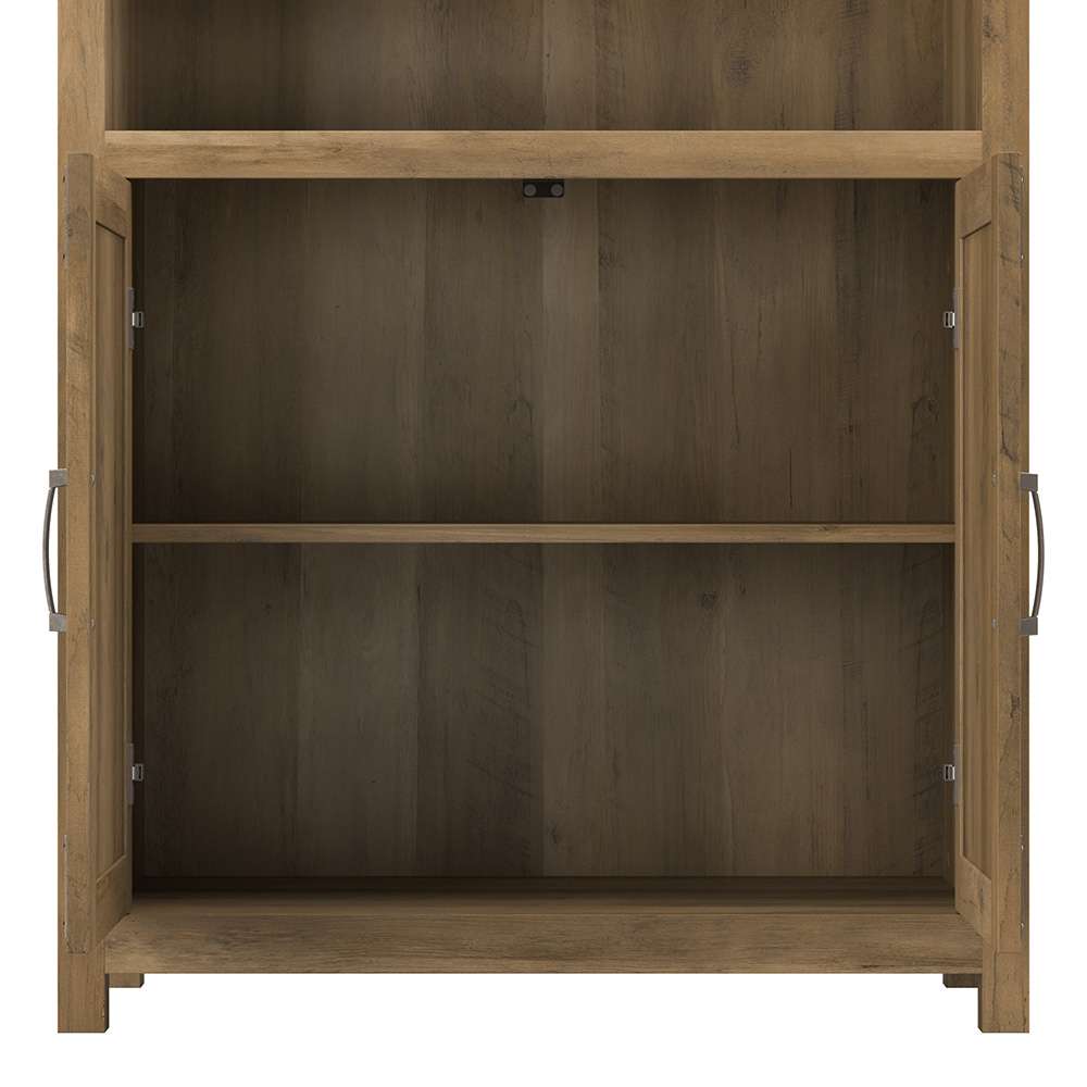 Bush Furniture - Cottage Grove 5 Shelf Bookcase in Reclaimed Pine - CGB132RCP-03 veiw 5