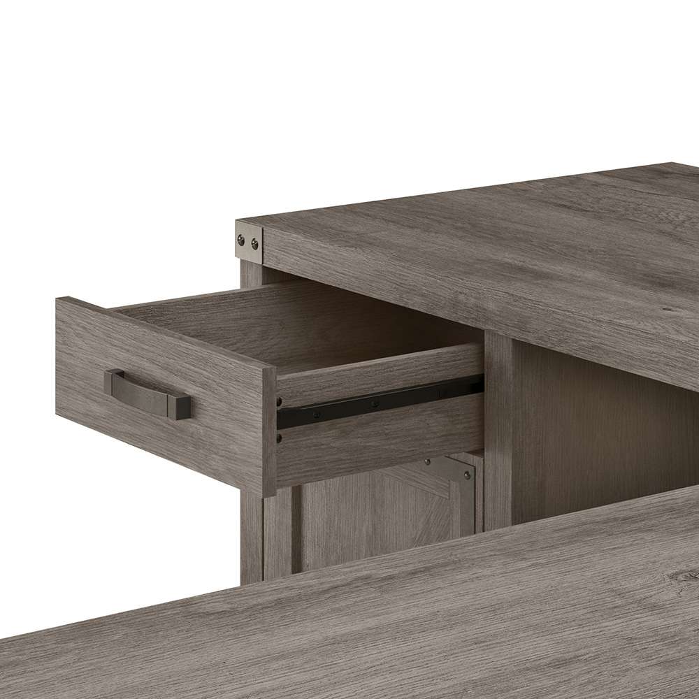 Bush Furniture - Cottage Grove 60W L Desk in Restored Gray - CGD160RTG-03 veiw 6