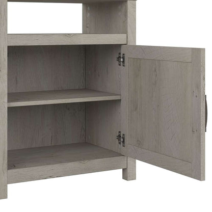 Bush Furniture - Cottage Grove 65W Electric Fireplace TV Stand for 70 Inch TV in Cottage White - CGR019CWH veiw 5
