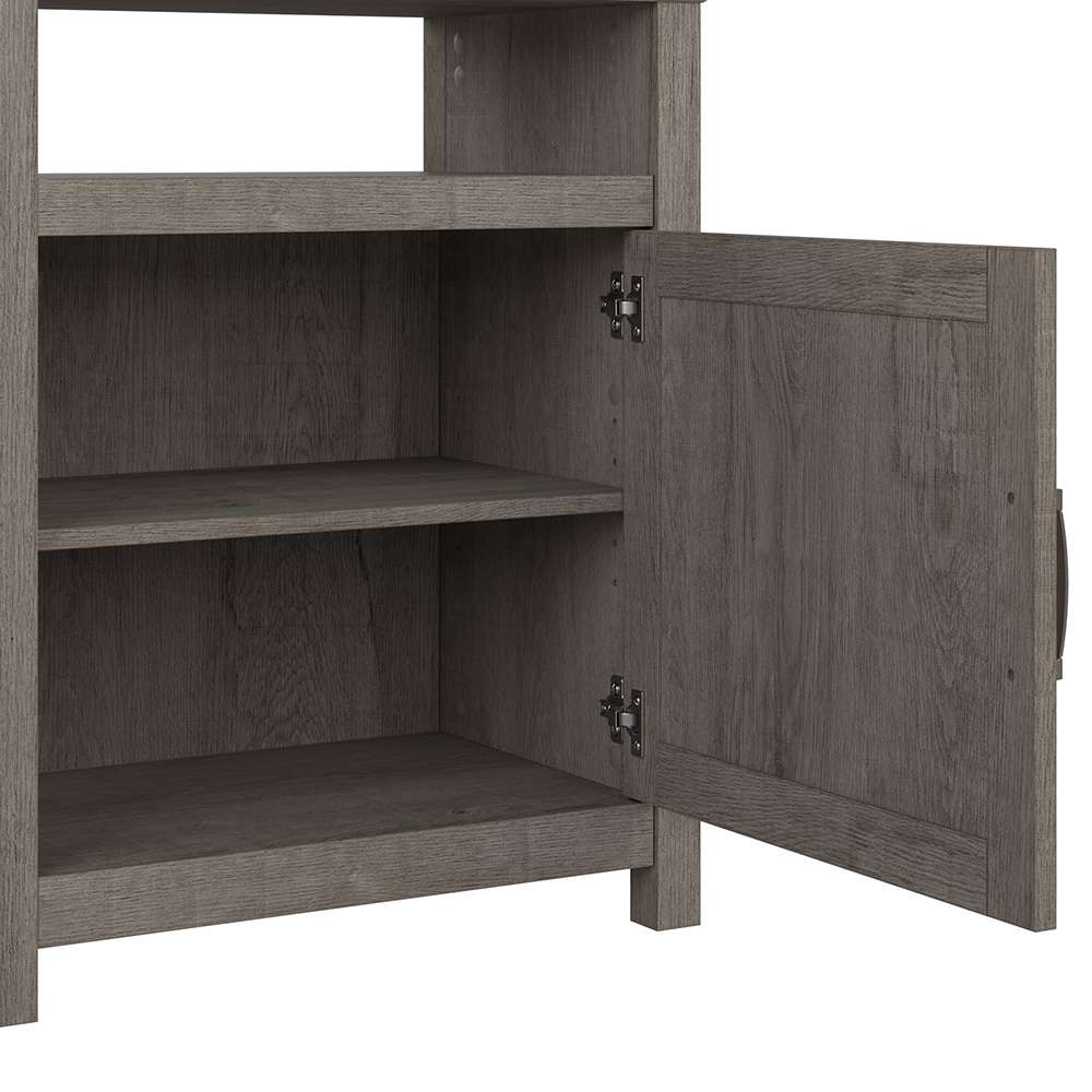 Bush Furniture - Cottage Grove 65W Electric Fireplace TV Stand for 70 Inch TV in Restored Gray - CGR019RTG veiw 5