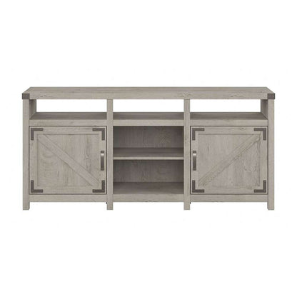 Bush Furniture - Cottage Grove 65W Farmhouse TV Stand for 70 Inch TV in Cottage White - CGV265CWH-03 veiw 2