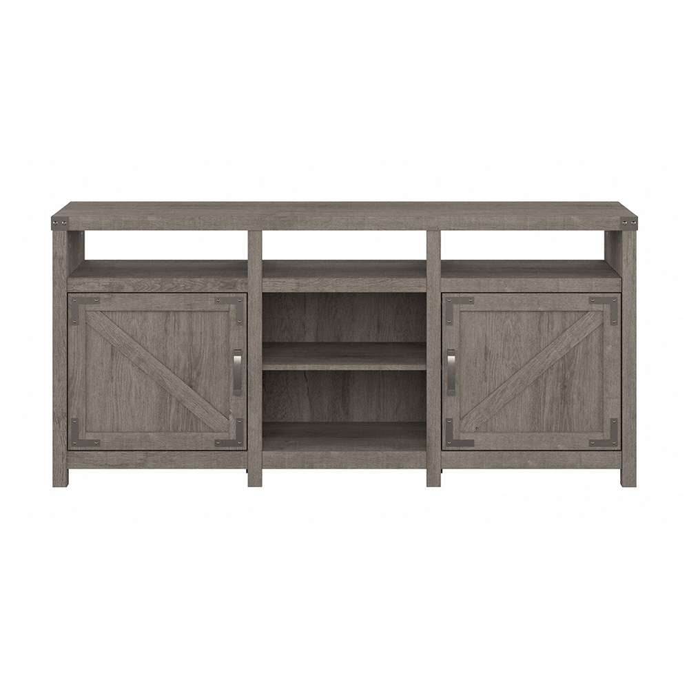 Bush Furniture - Cottage Grove 65W Farmhouse TV Stand for 70 Inch TV in Restored Gray - CGV265RTG-03 veiw 2
