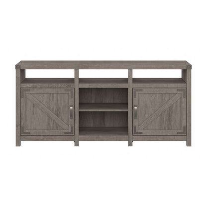 Bush Furniture - Cottage Grove 65W Farmhouse TV Stand for 70 Inch TV in Restored Gray - CGV265RTG-03 veiw 2