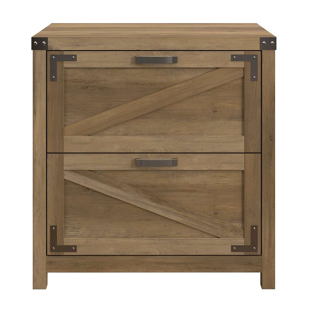 Bush Furniture - Cottage Grove Lateral File in Reclaimed Pine - CGF129RCP-03 veiw 2