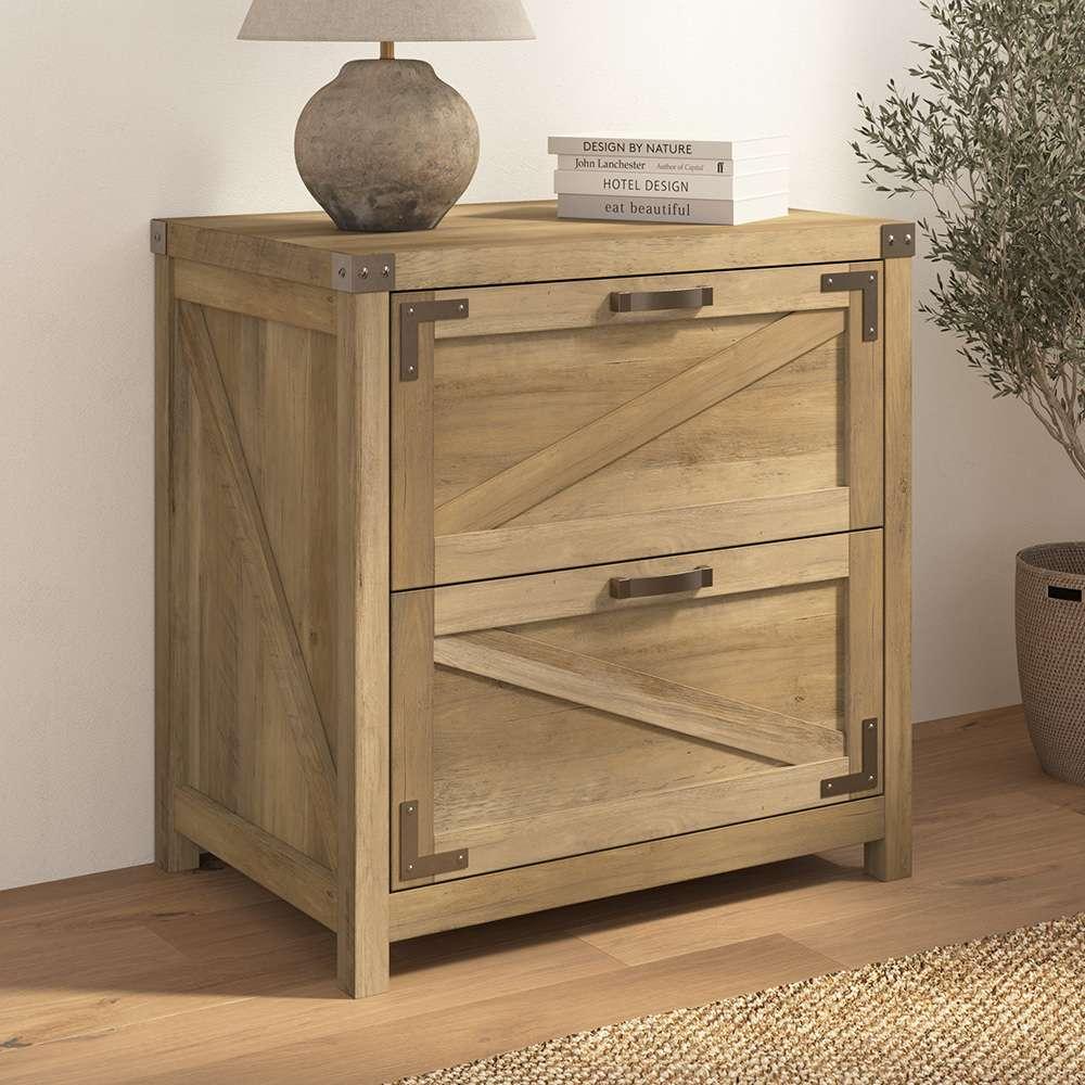 Bush Furniture - Cottage Grove Lateral File in Reclaimed Pine - CGF129RCP-03 veiw 3
