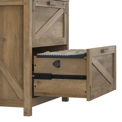 Bush Furniture - Cottage Grove Lateral File in Reclaimed Pine - CGF129RCP-03 veiw 5
