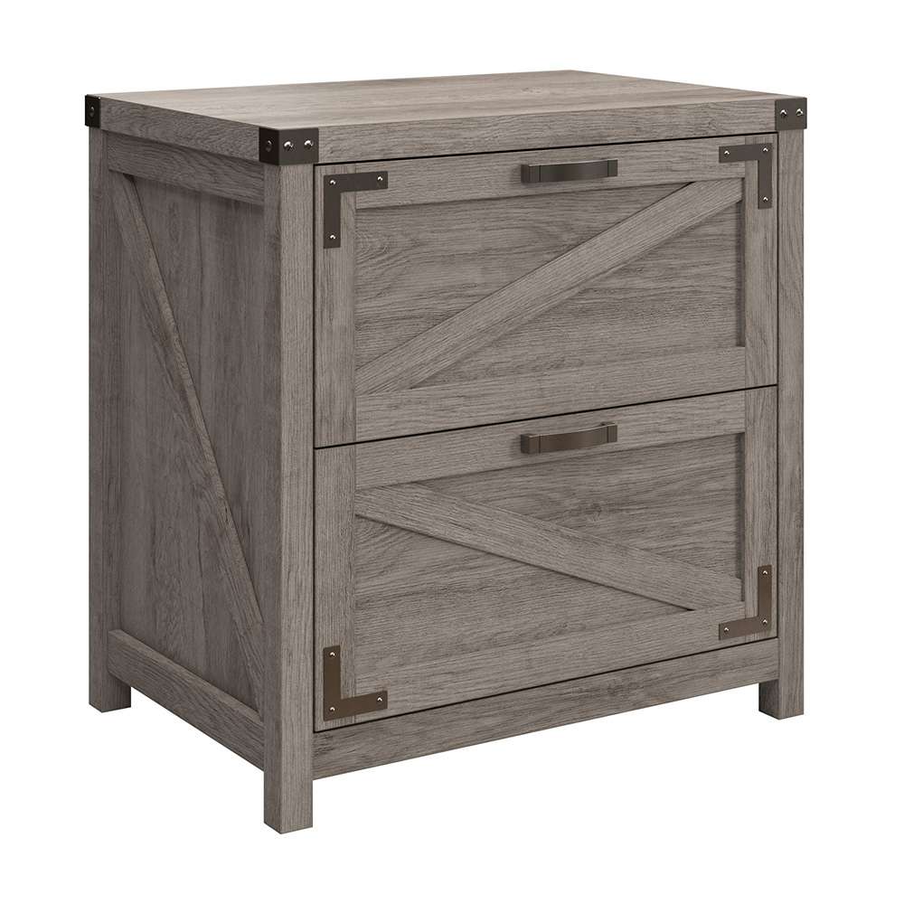 Bush Furniture - Cottage Grove Lateral File in Restored Gray - CGF129RTG-03 veiw 1