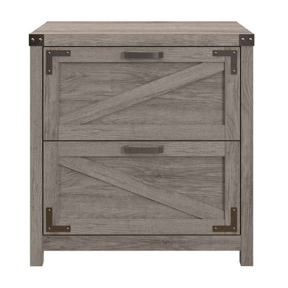 Bush Furniture - Cottage Grove Lateral File in Restored Gray - CGF129RTG-03 veiw 2