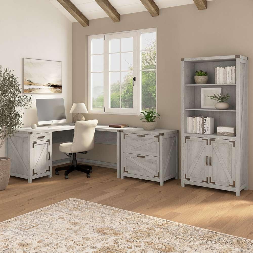 Bush Furniture - Cottage Grove Lateral File in White - CGF129CWH-03 veiw 4