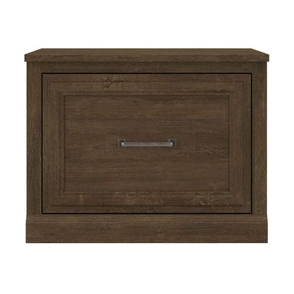 Bush Furniture - Woodland 24W Small Shoe Bench with Drawer in Ash Brown - WDS124ABR-03 veiw 2