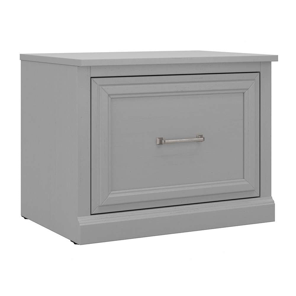 Bush Furniture - Woodland 24W Small Shoe Bench with Drawer in Cape Cod Gray - WDS124CG-03 veiw 1