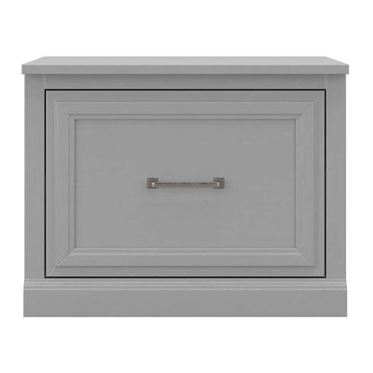 Bush Furniture - Woodland 24W Small Shoe Bench with Drawer in Cape Cod Gray - WDS124CG-03 veiw 2