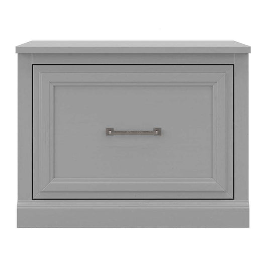 Bush Furniture - Woodland 24W Small Shoe Bench with Drawer in Cape Cod Gray - WDS124CG-03 veiw 2