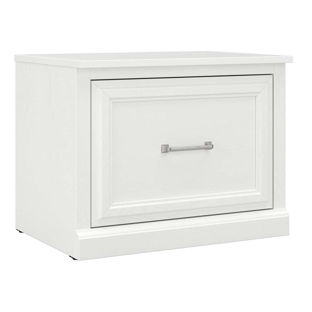 Bush Furniture - Woodland 24W Small Shoe Bench with Drawer in White Ash - WDS124WAS-03 veiw 1