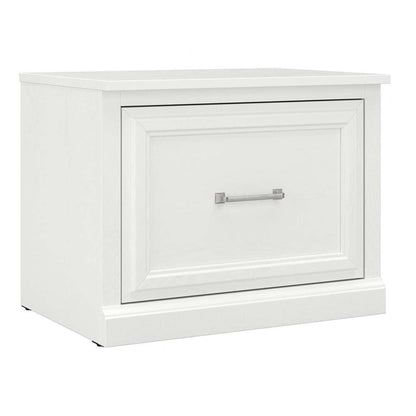 Bush Furniture - Woodland 24W Small Shoe Bench with Drawer in White Ash - WDS124WAS-03 veiw 1