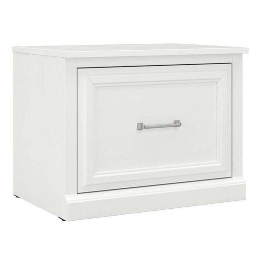 Bush Furniture - Woodland 24W Small Shoe Bench with Drawer in White Ash - WDS124WAS-03 veiw 1