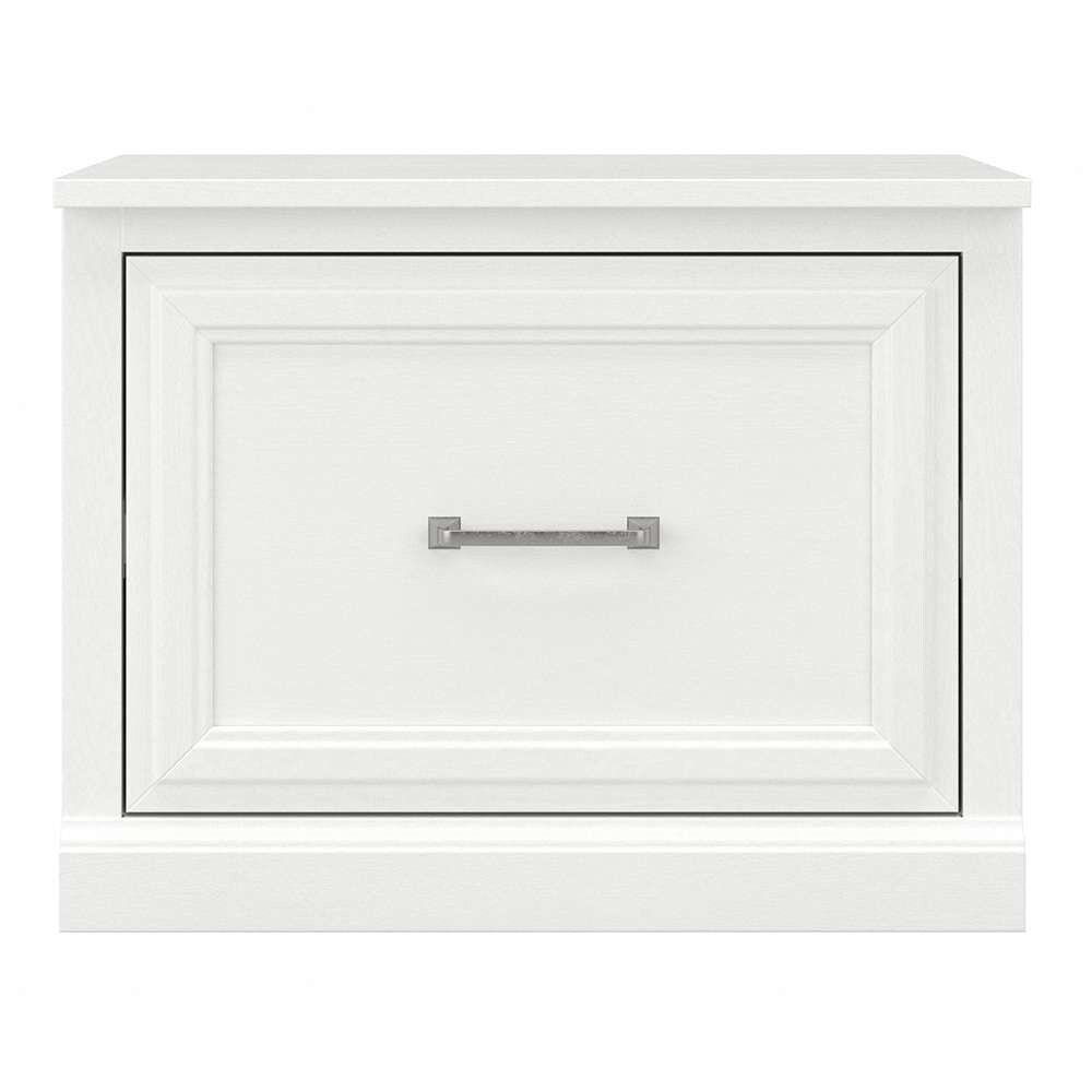 Bush Furniture - Woodland 24W Small Shoe Bench with Drawer in White Ash - WDS124WAS-03 veiw 2