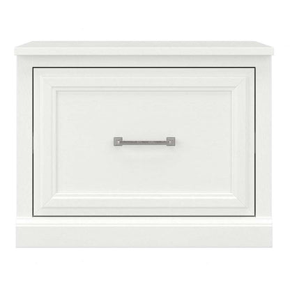 Bush Furniture - Woodland 24W Small Shoe Bench with Drawer in White Ash - WDS124WAS-03 veiw 2