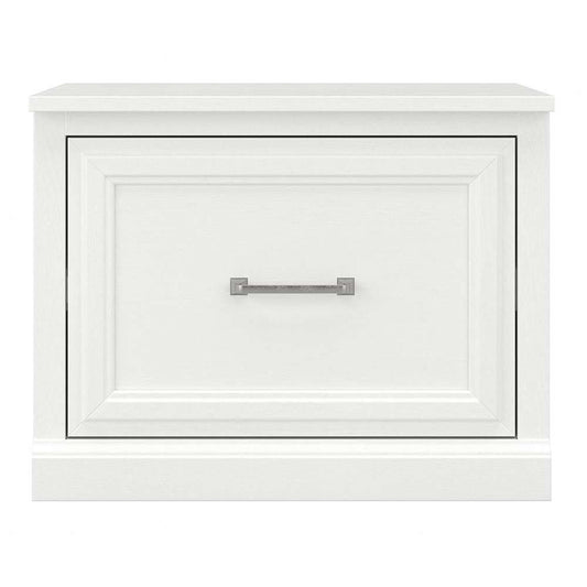 Bush Furniture - Woodland 24W Small Shoe Bench with Drawer in White Ash - WDS124WAS-03 veiw 2