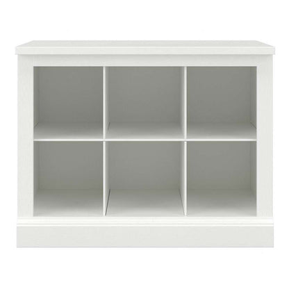 Bush Furniture - Woodland 24W Small Shoe Bench with Shelves in White Ash - WDS224WAS-03 veiw 2