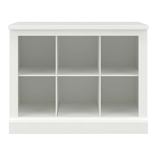 Bush Furniture - Woodland 24W Small Shoe Bench with Shelves in White Ash - WDS224WAS-03 veiw 2