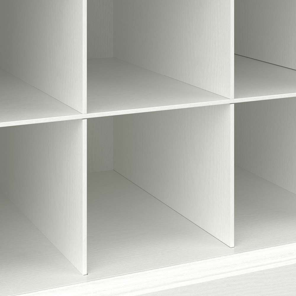 Bush Furniture - Woodland 40W Shoe Storage Bench with Shelves in White Ash - WDS240WAS-03 veiw 6