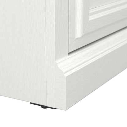 Bush Furniture - Woodland 40W Shoe Storage Bench with Shelves in White Ash - WDS240WAS-03 veiw 7