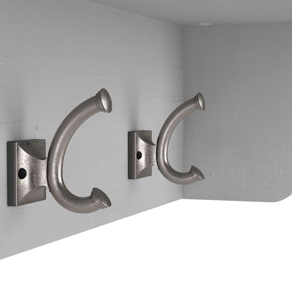 Bush Furniture - Woodland 40W Wall Mounted Coat Rack with Shelf in Cape Cod Gray - WDH340CG-03 veiw 6