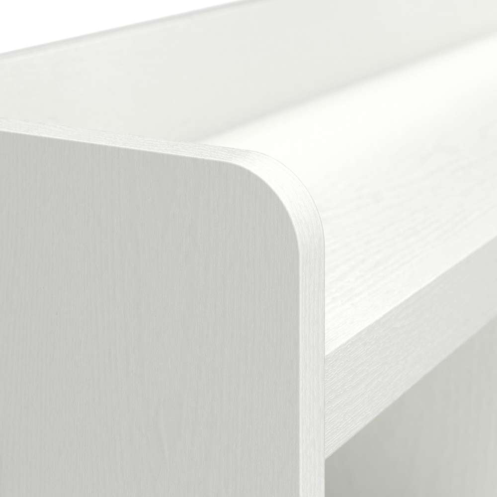 Bush Furniture - Woodland 40W Wall Mounted Coat Rack with Shelf in White Ash - WDH340WAS-03 veiw 8