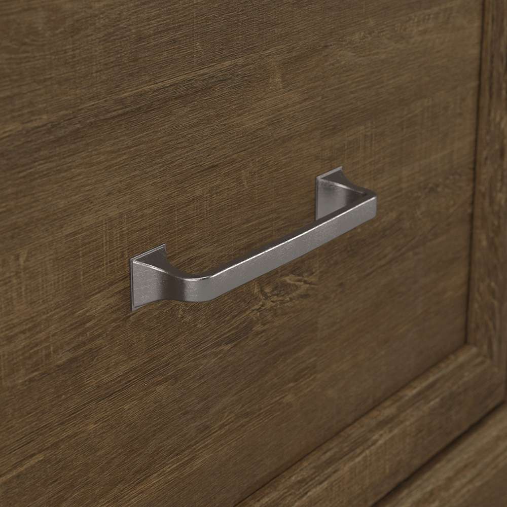 Bush Furniture - Woodland Full Entryway Storage Set with Coat Rack and Shoe Bench with Drawers in Ash Brown - WDL014ABR veiw 6