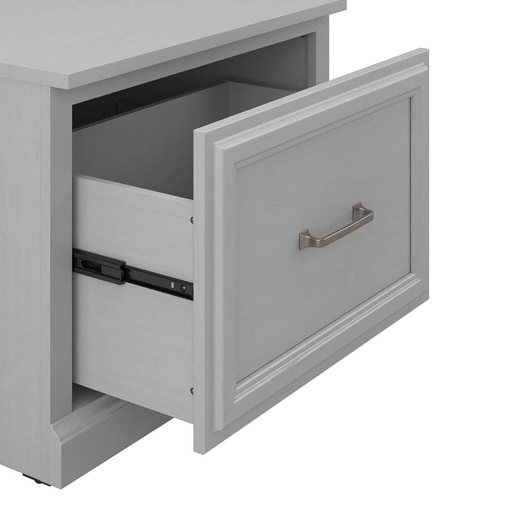 Bush Furniture - Woodland Full Entryway Storage Set with Coat Rack and Shoe Bench with Drawers in Cape Cod Gray - WDL014CG veiw 5