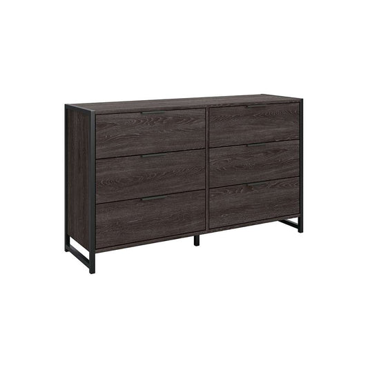 Bush Furniture - Atria 6 Drawer Dresser in Charcoal Gray - ARS160CRK veiw 1
