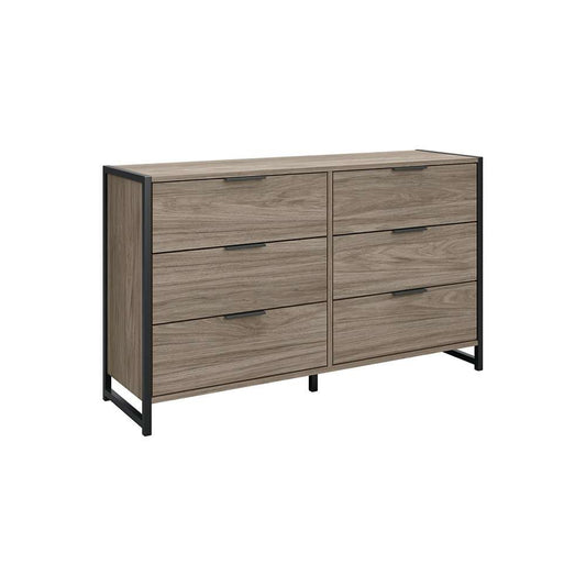 Bush Furniture - Atria 6 Drawer Dresser in Modern Hickory - ARS160MHK veiw 1