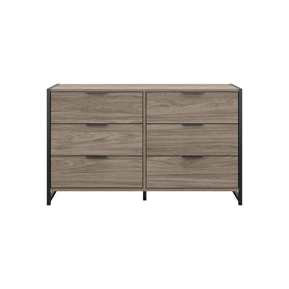 Bush Furniture - Atria 6 Drawer Dresser in Modern Hickory - ARS160MHK veiw 2