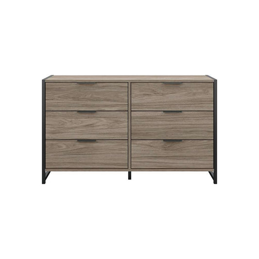 Bush Furniture - Atria 6 Drawer Dresser in Modern Hickory - ARS160MHK veiw 2