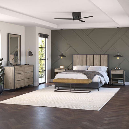 Bush Furniture - Atria 6 Drawer Dresser in Modern Hickory - ARS160MHK veiw 4