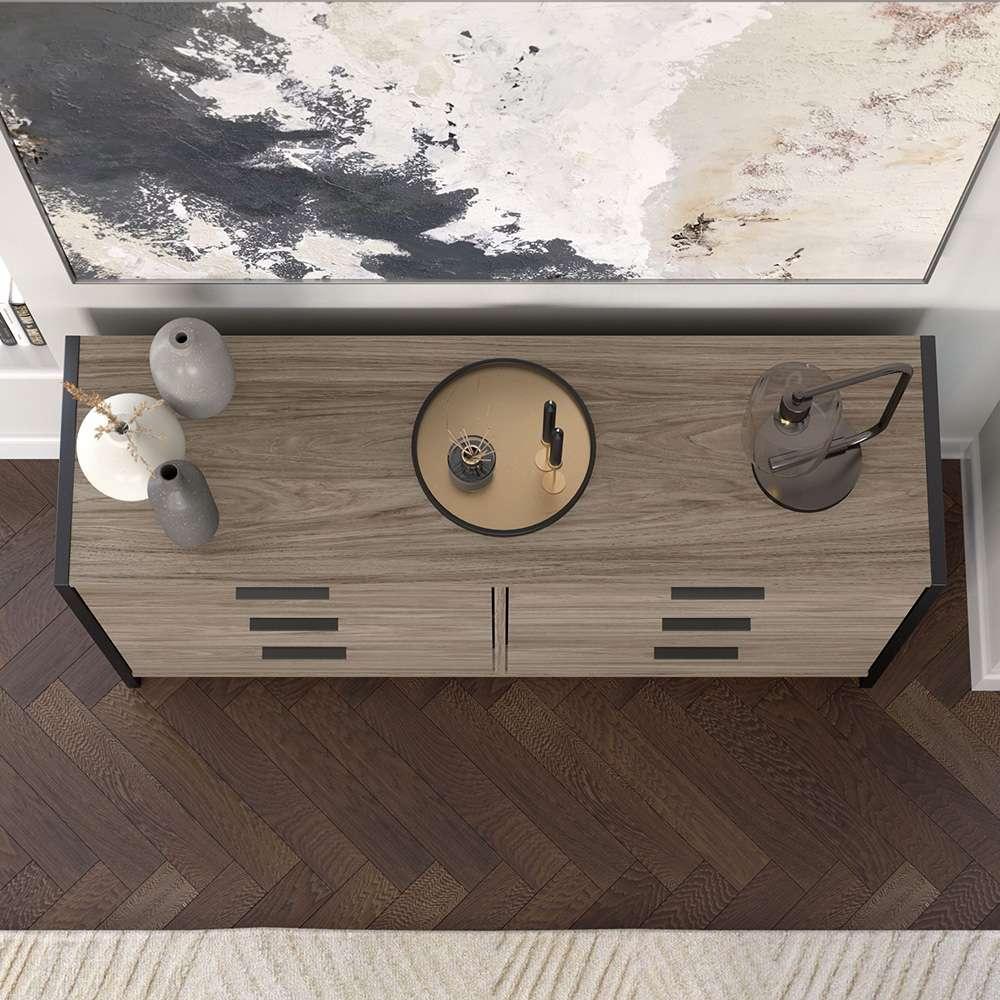 Bush Furniture - Atria 6 Drawer Dresser in Modern Hickory - ARS160MHK veiw 8