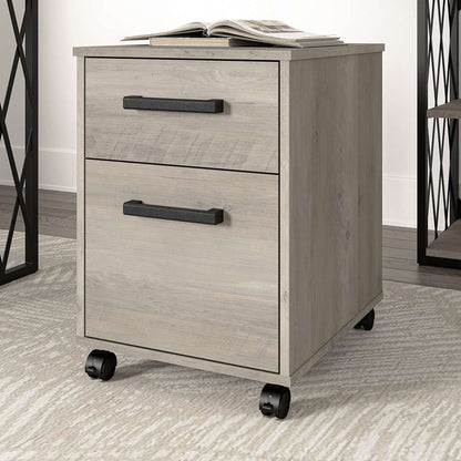 Bush Furniture - City Park 2 Drawer Mobile File Cabinet in Driftwood Gray - CPF116DG-03 veiw 3