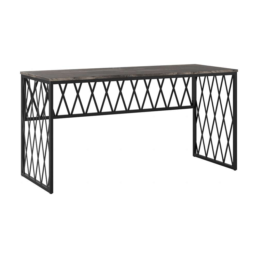 Bush Furniture - City Park 60W Industrial Writing Desk in Dark Gray Hickory - CPD160GH-03 veiw 1