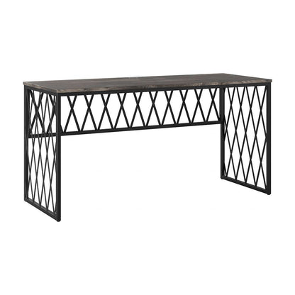 Bush Furniture - City Park 60W Industrial Writing Desk in Dark Gray Hickory - CPD160GH-03 veiw 1