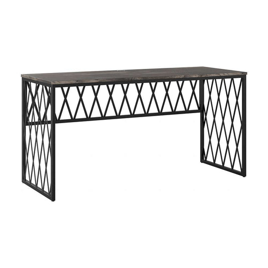 Bush Furniture - City Park 60W Industrial Writing Desk in Dark Gray Hickory - CPD160GH-03 veiw 1