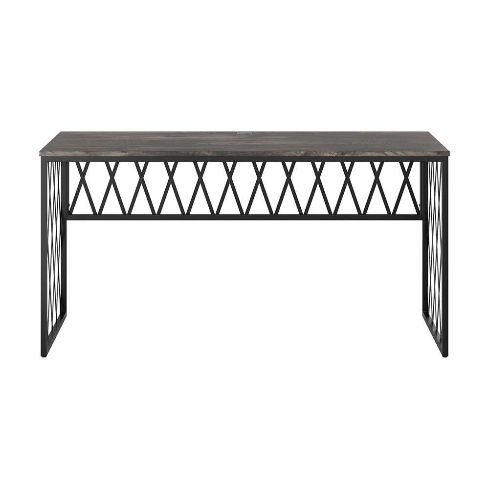 Bush Furniture - City Park 60W Industrial Writing Desk in Dark Gray Hickory - CPD160GH-03 veiw 2