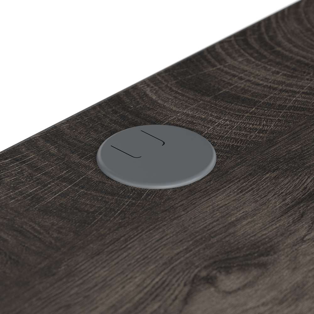 Bush Furniture - City Park 60W Industrial Writing Desk in Dark Gray Hickory - CPD160GH-03 veiw 5