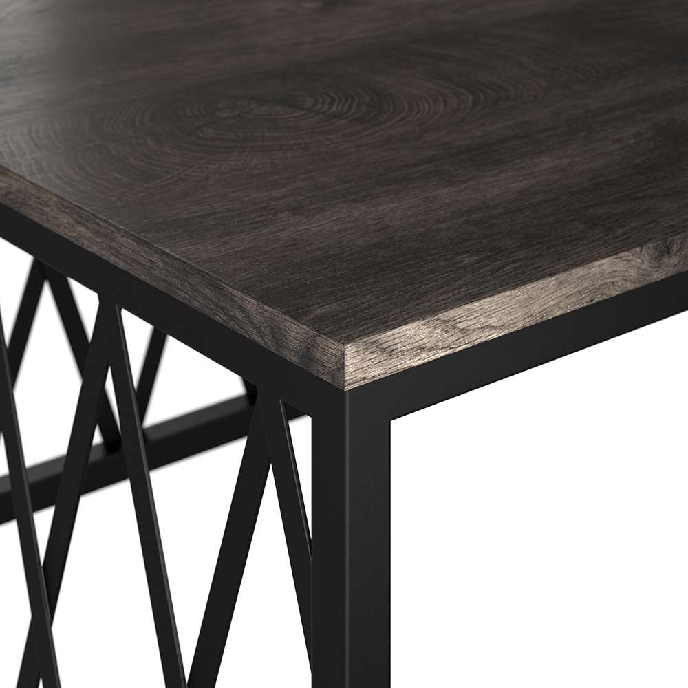 Bush Furniture - City Park 60W Industrial Writing Desk in Dark Gray Hickory - CPD160GH-03 veiw 6