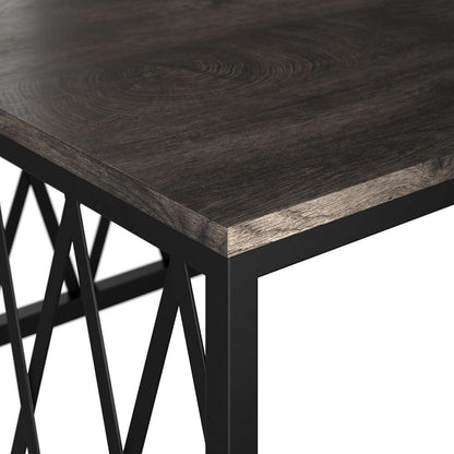 Bush Furniture - City Park 60W Industrial Writing Desk in Dark Gray Hickory - CPD160GH-03 veiw 6