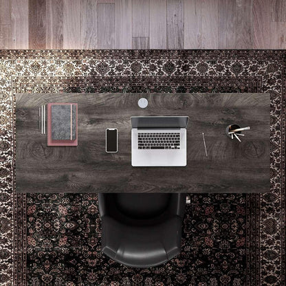 Bush Furniture - City Park 60W Industrial Writing Desk in Dark Gray Hickory - CPD160GH-03 veiw 8