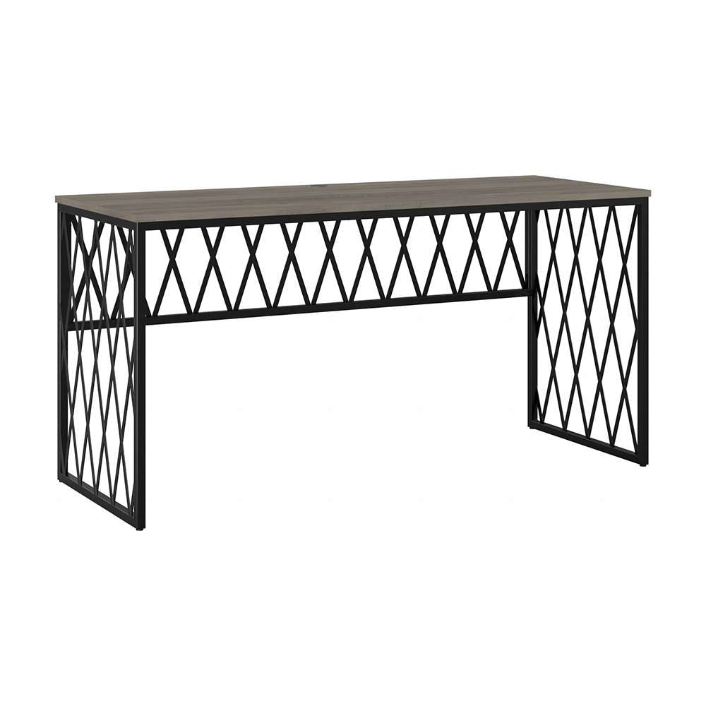 Bush Furniture - City Park 60W Industrial Writing Desk in Driftwood Gray - CPD160DG-03 veiw 1