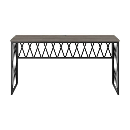 Bush Furniture - City Park 60W Industrial Writing Desk in Driftwood Gray - CPD160DG-03 veiw 2